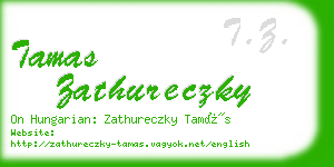 tamas zathureczky business card